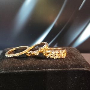 🔥5/$22 Guess 3 Piece Ring Set Size 7